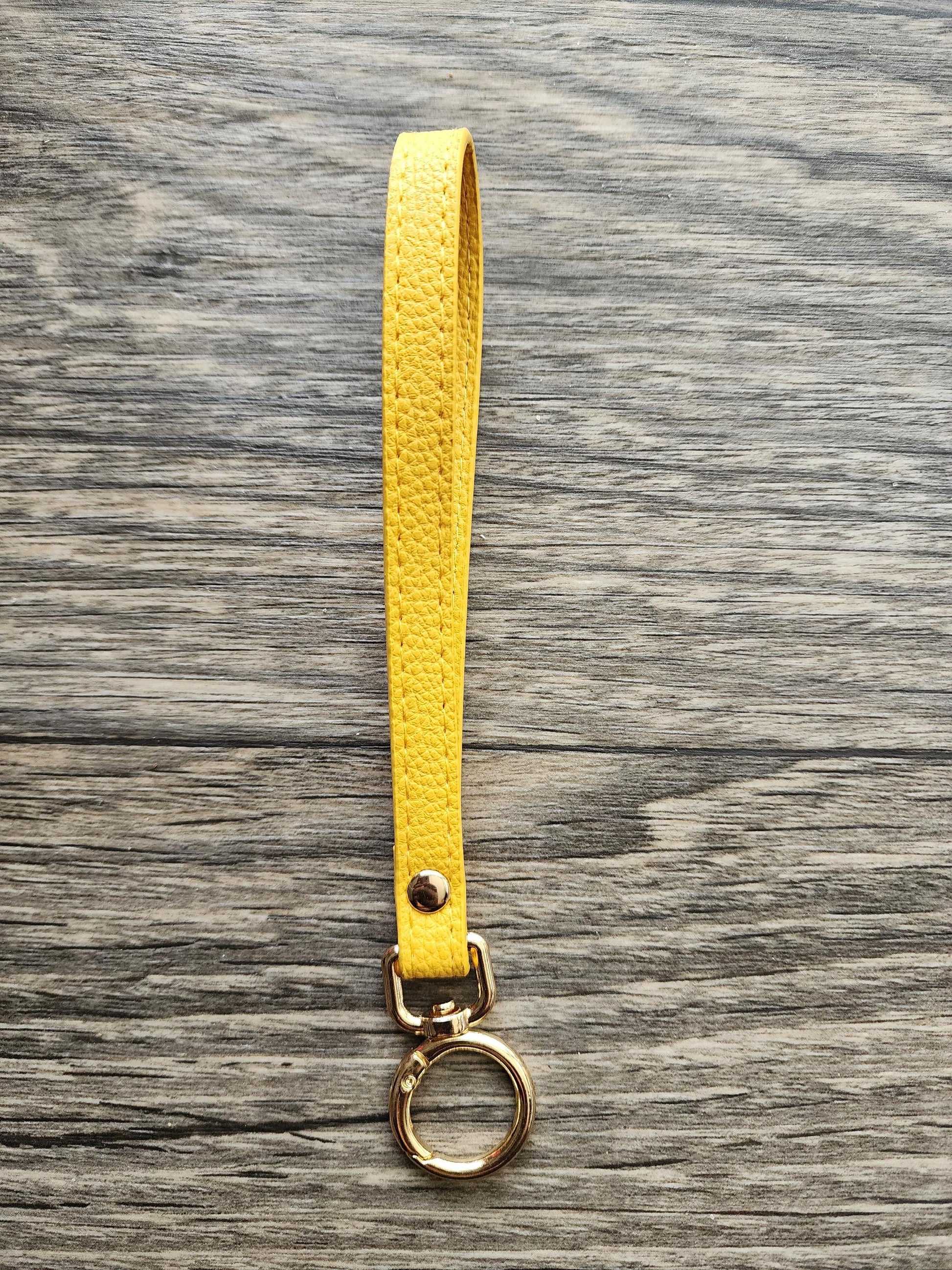 1 Wide Ring Wrist Strap | Yarn To Go Carousel | Project Bag - Mustard Yellow
