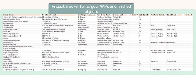 Uptimate yarn tracker to keep yarn stash organized and free of errors