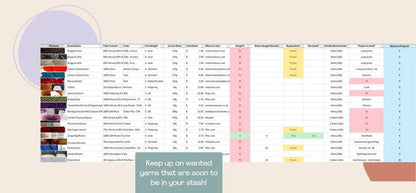 Uptimate yarn tracker to keep yarn stash organized and free of errors