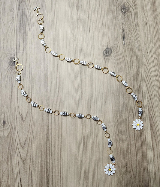 Sunflower and Bee Row Counter for Knitting and Crochet Projects