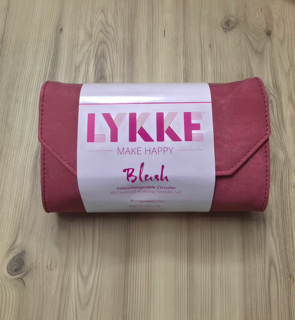 Lykke Blush 3.5" Interchangeable Circular Needle Set, Crimson Denim Case