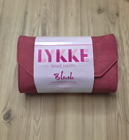 Lykke Blush 3.5" Interchangeable Circular Needle Set, Crimson Denim Case