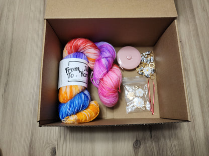 Hand-Dyed Yarn Kit for Cordelia Scarf Shawl