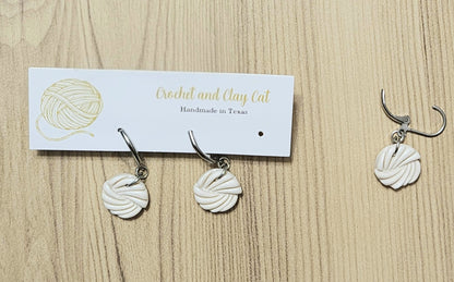 Crochet and Clay Cat Stitch Markers