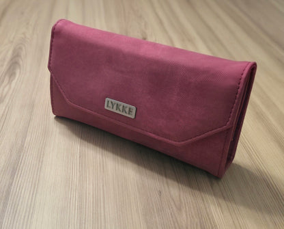 Lykke Blush 3.5" Interchangeable Circular Needle Set, Crimson Denim Case