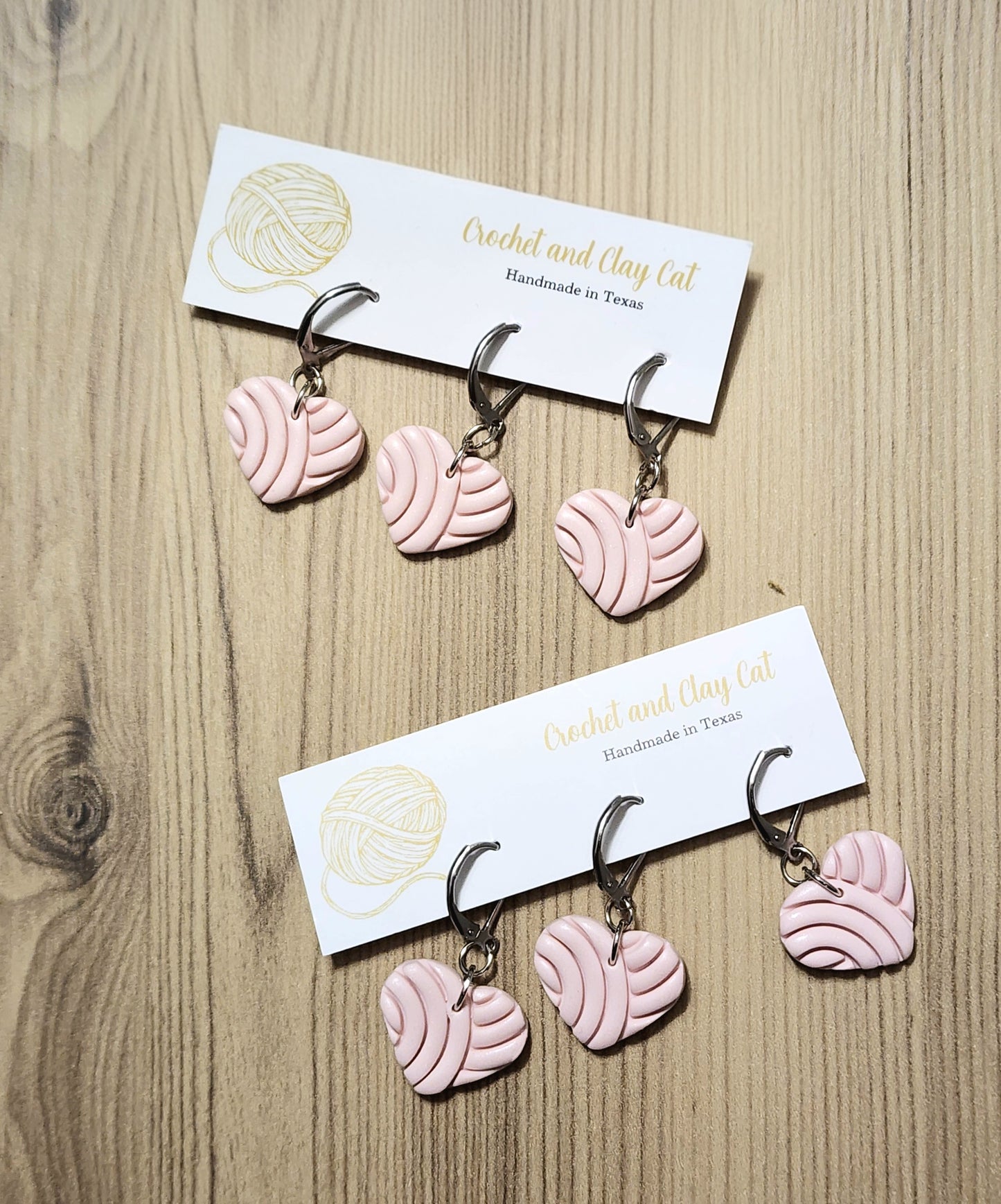 Crochet and Clay Cat Stitch Markers
