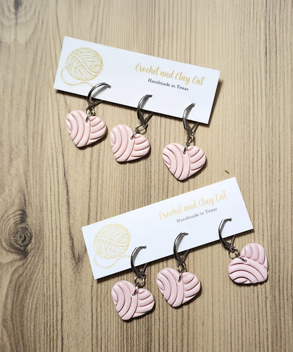 Crochet and Clay Cat Stitch Markers